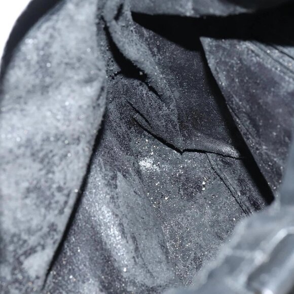 GUCCI Bamboo Shoulder Bag Leather 2way Black Gold - Picture 13 of 16